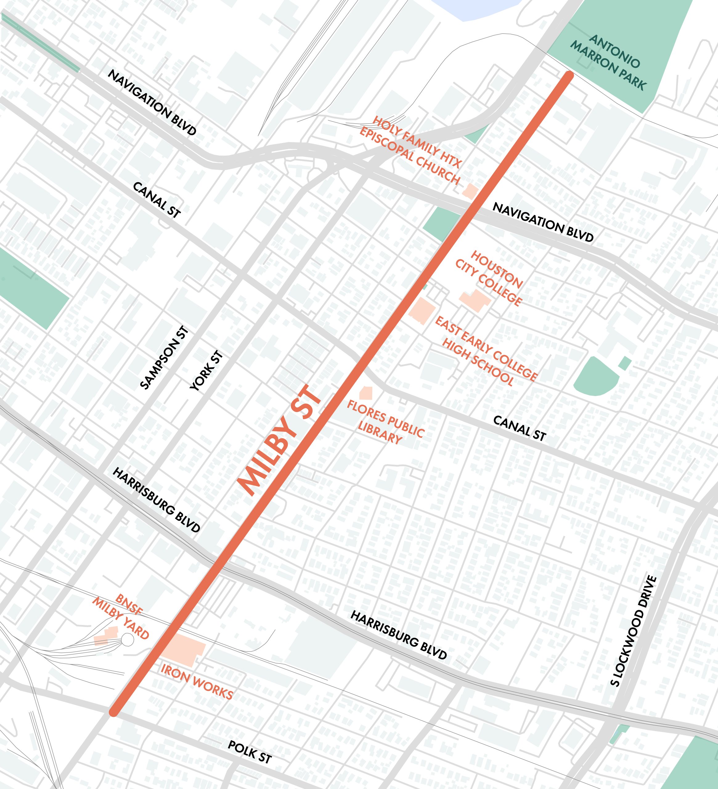 Milby Street Corridor Study map